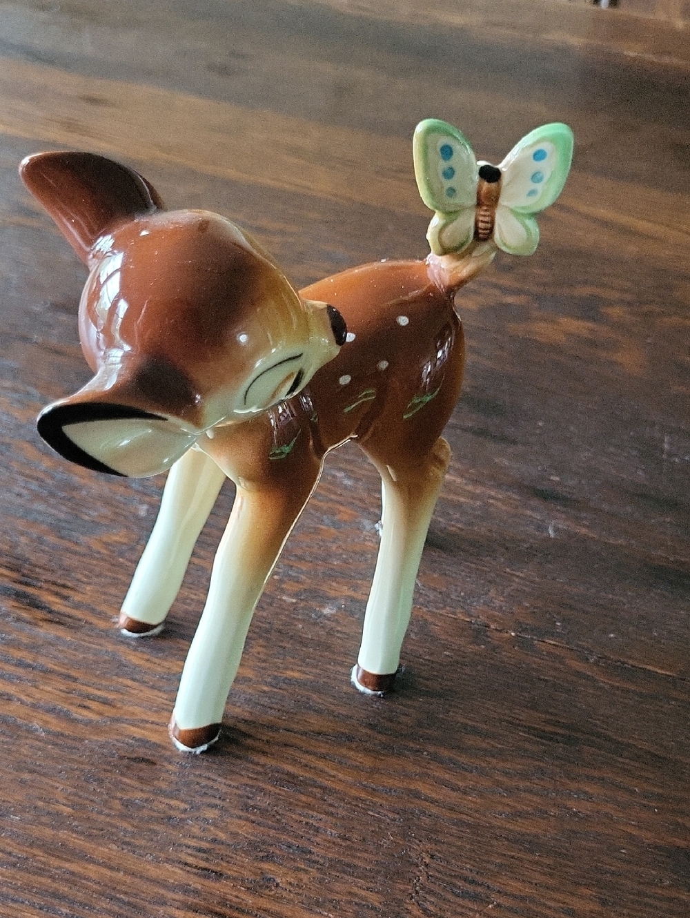 Disney Vintage Ceramic Bambi Figurine with Butterfly - Picture 2 of 8